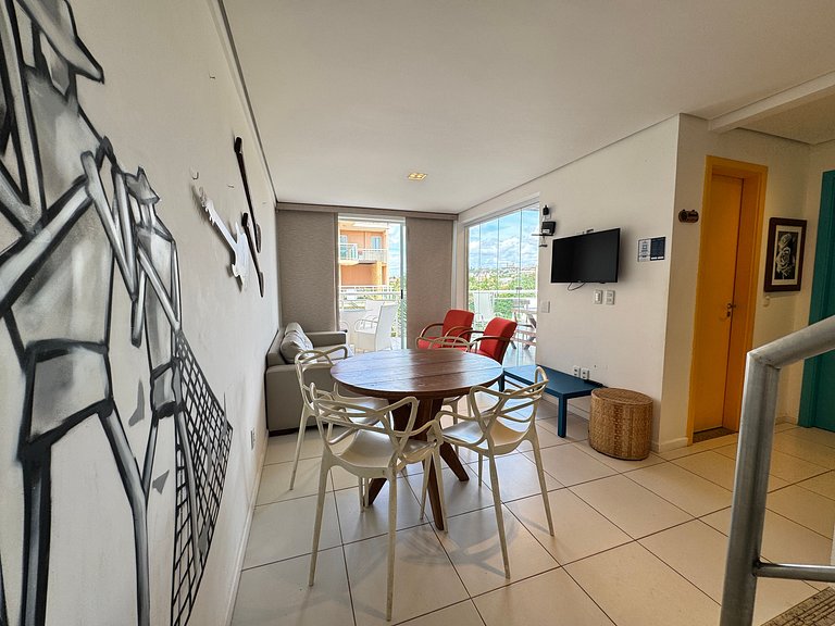 Cobertura Duplex no Palm Beach para 8 Pessoas