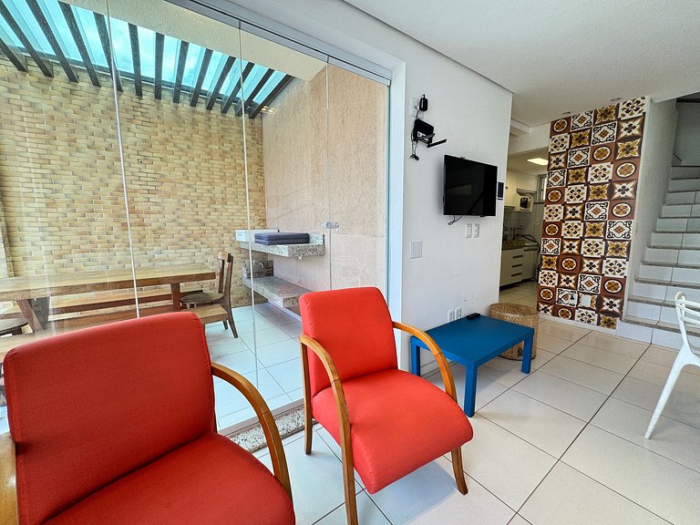 Cobertura Duplex no Palm Beach para 8 Pessoas