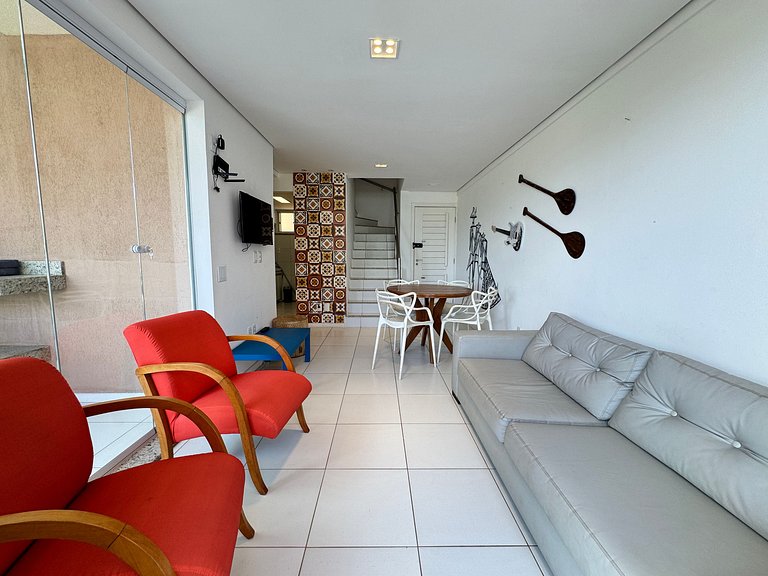 Cobertura Duplex no Palm Beach para 8 Pessoas