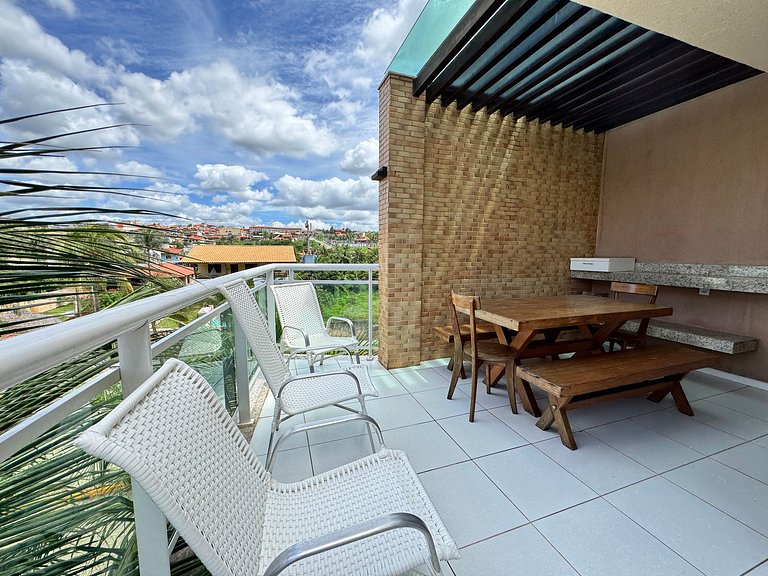 Cobertura Duplex no Palm Beach para 8 Pessoas